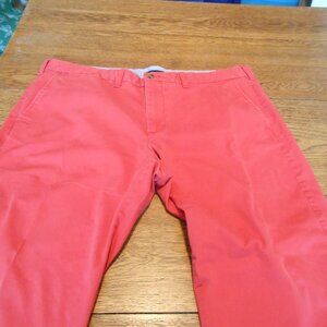 Tommy Hilfiger Pants Mens 40x32 Red Flat Front Chino Comfort Fit Straight Leg